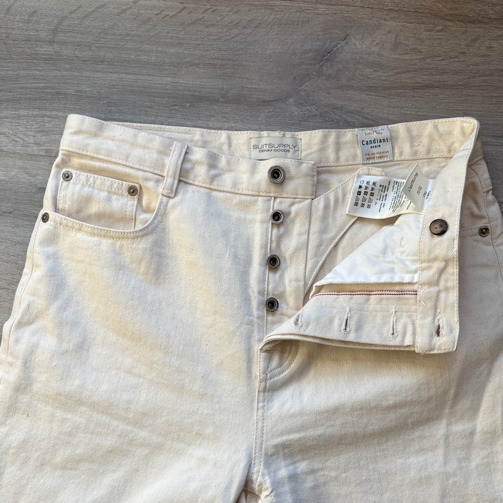 Suitsupply Off-White Denim Pants